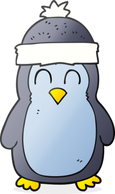 Bir insan tarafından çizilmiş serbest çizim penguen.