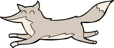 Bir insan tarafından çizilmiş çizgi film koşu kurdu.