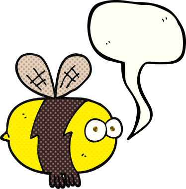 Bir insan tarafından çizilmiş serbest çizilmiş çizgi roman konuşma balonu çizgi film arısı.