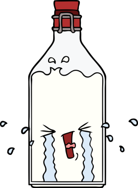 Bir insan tarafından çizilmiş eski bir şişe.