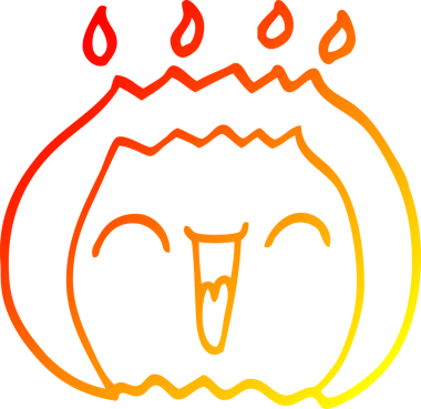 Bir insan tarafından çizilmiş çizgi film alevinin sıcak çizgi çizimi