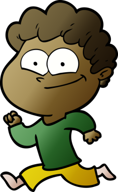 Bir insan tarafından çizilmiş mutlu bir adam.