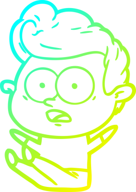 Bir insan tarafından çizilmiş bir çizgi film karakteri çizimi.