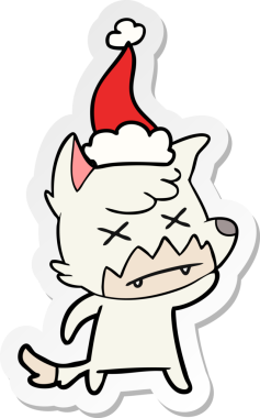 Bir insan tarafından çizilmiş Noel Baba şapkası giymiş ölü bir tilkinin el yazısı.