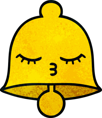 Bir insan tarafından çizilmiş eski grunge desenli bir çan.