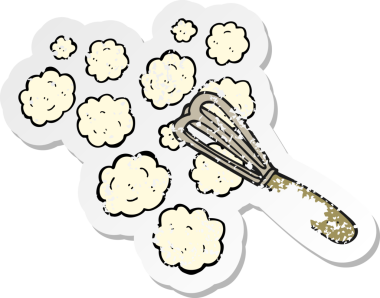 Bir insan tarafından çizilmiş karikatür çırpıcısının gerilimli yapıştırması.