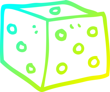 Bir insan tarafından çizilmiş klasik bir çizgi çizimin soğuk gradyan çizgisi