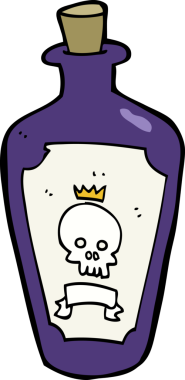 Bir insan tarafından çizilmiş bir zehir.