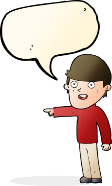 Bir insan tarafından çizilmiş konuşma balonlu bir adam.