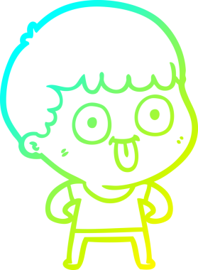 Bir insan tarafından çizilmiş soğuk çizgi çizgi film karakteri.