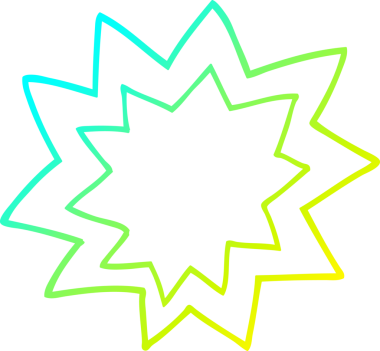 Bir insanın çizdiği karikatür ateş patlamasının soğuk gradyan çizgisi.