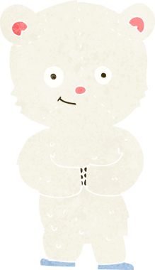 Bir insan tarafından çizilmiş oyuncak ayı yavrusu.