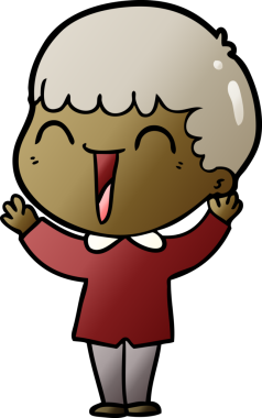 Bir insan tarafından çizilmiş mutlu bir adam.