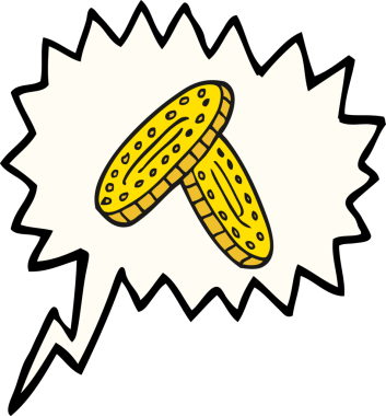 Bir insan tarafından çizilmiş serbest konuşma balonu karikatür paraları