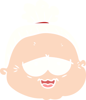 Bir insan tarafından çizilmiş yasli bir kadin.