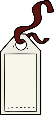 bir insan tarafından çizilmiş bavul etiketi