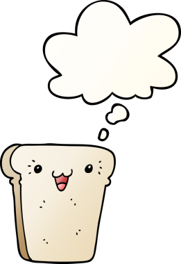 Bir insan tarafından çizilmiş, düşünce baloncuklu çizgi film dilimi.