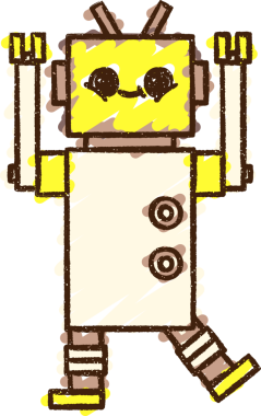 Bir insan tarafından çizilen Çılgın Robot Tebeşiri