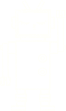 Bir insan tarafından çizilen robot tebeşiri.