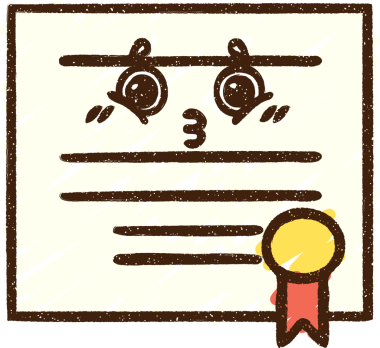 Bir insan tarafından çizilmiş Sertifika Tebeşiri