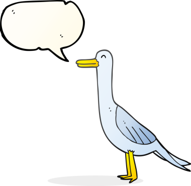 Bir insan tarafından çizilmiş serbest konuşma balonu karikatür kuşu