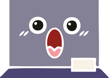 Bir insan tarafından çizilmiş düz renk retro karikatürü