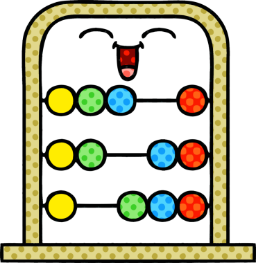 Bir insan tarafından çizilmiş abaküs çizgi filmi.