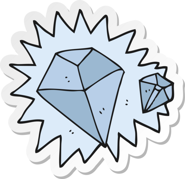 Bir insan tarafından çizilmiş karikatür elmaslarının çıkartması.