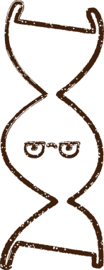 Bir insan tarafından çizilen DNA Strand Kömürü Çizimi