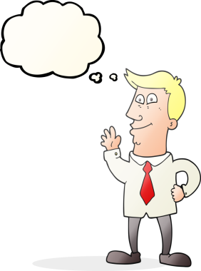 Bir insan tarafından çizilmiş serbest çizim balon karikatür sallayan adam