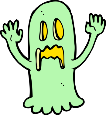 Bir insan tarafından çizilmiş garip bir hayalet.