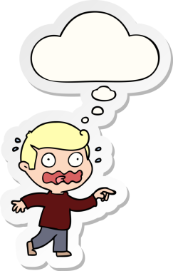 Çizgi film, düşünce balonunu insan tarafından çizilmiş bir çıkartma olarak göstererek vurguladı.