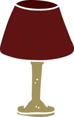 Bir insan tarafından çizilmiş karalama masası lambası.