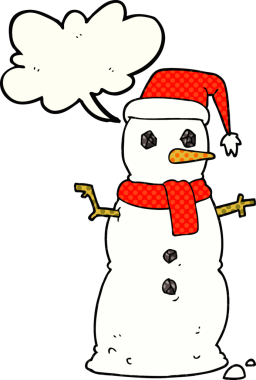 Bir insan tarafından çizilmiş kardan adam çizgi filmi.