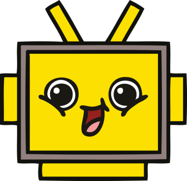 Bir insan tarafından çizilmiş güzel bir robot kafası karikatürü.