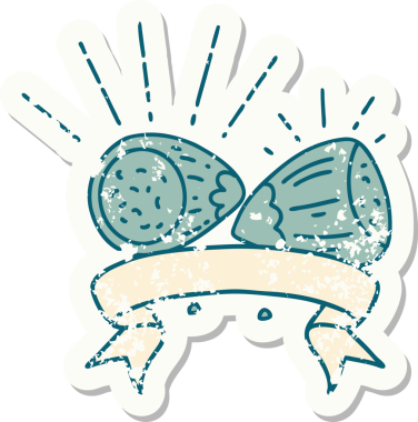 Bir insan tarafından çizilmiş eski bir dövme stili fındık yapıştırması.