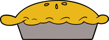 Bir insan tarafından çizilmiş çizgi film pastası.