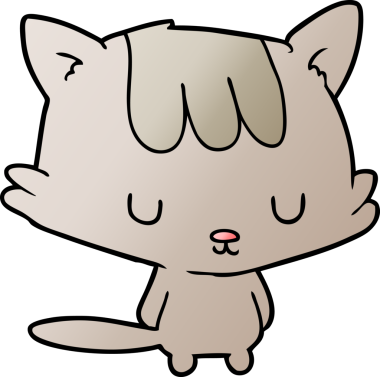 Bir insan tarafından çizilmiş çizgi film kedisi.