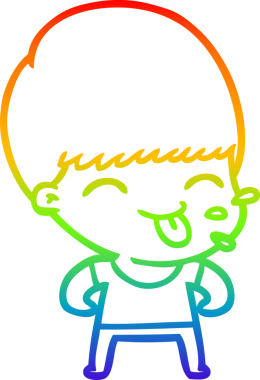 gökkuşağı gradyan çizgisi bir insan tarafından çizilmiş komik bir çizgi çocuk çizimi