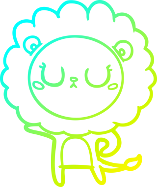 Bir insan tarafından çizilmiş karikatür aslanı çizimi.