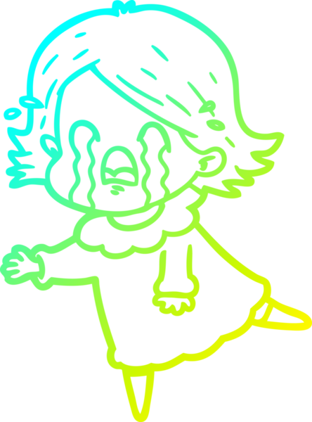 Bir insan tarafından çizilmiş ağlayan bir karikatür çizimi.