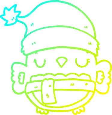 Bir insan tarafından çizilmiş bir baykuşun soğuk gradyan çizimi.