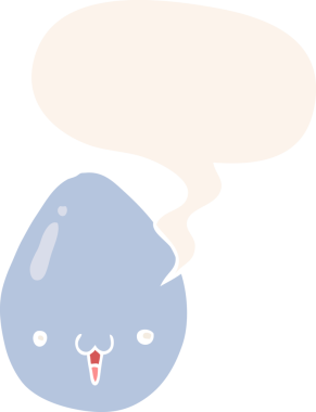 Konuşma baloncuklu karikatür yumurtası bir insan tarafından çizilmiş.