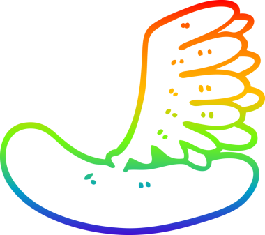 gökkuşağı gradyan çizgi çizimi bir insan tarafından çizilmiş bir sosisli.