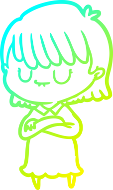 Bir insan tarafından çizilmiş bir karikatür kadın çizimi.