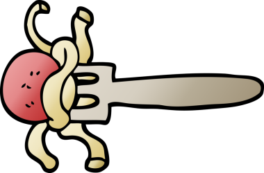 Bir insan tarafından çizilmiş, vektör gradyan çizim köftesi.