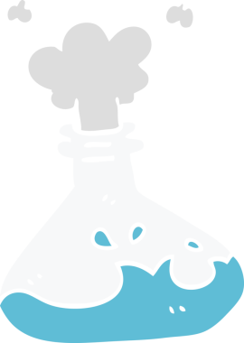 Bir insan tarafından çizilmiş karalama kimyasal şişeleri.