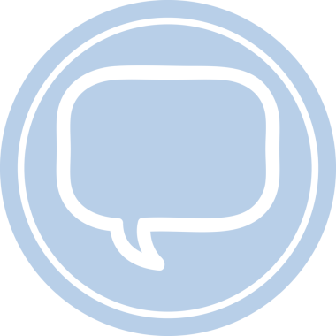 bir insan tarafından çizilmiş konuşma balonu dairesel simgesi