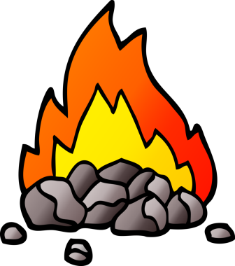 Bir insan tarafından çizilmiş vektör gradyan çizim kömürleri