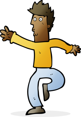 Bir insan tarafından çizilmiş acil adam çizgi filmi.